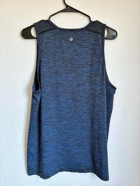 Lululemon Metal Vent Tech Tank Top 2.0 in Blue/Black Space Dye Medium
